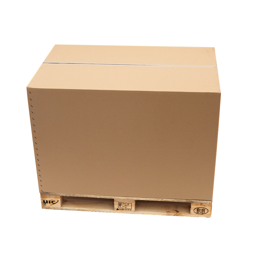 Palet box con tarima de madera